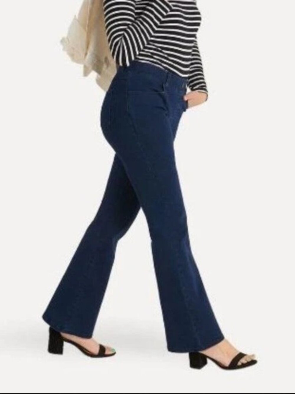 New Betabrand Dark Indigo Bootcut 4 Pocket Yoga Denim Jeans Small Petite